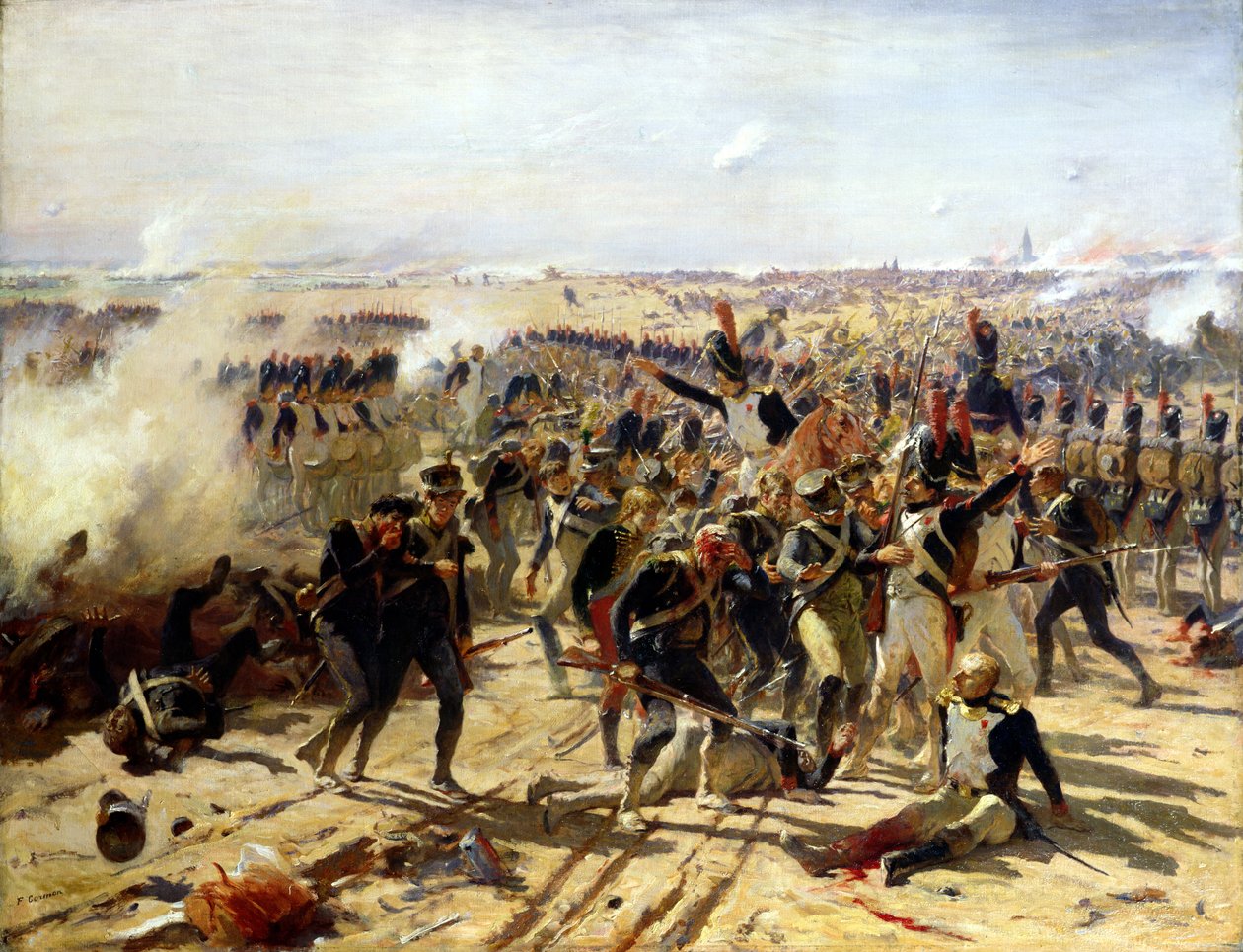 A Batalha de Essling, maio de 1809 de Fernand Cormon