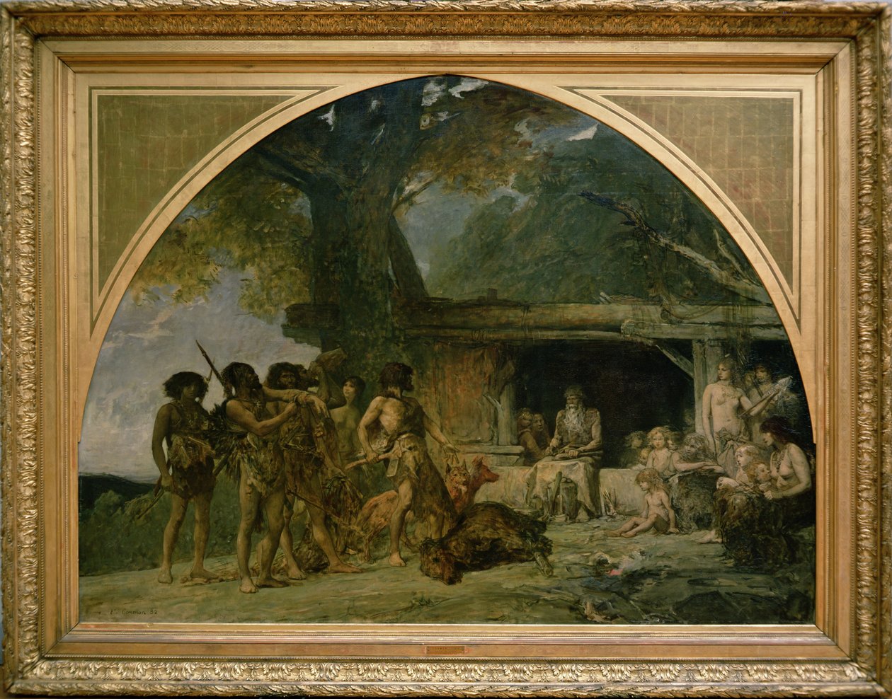 A Idade da Pedra, retornando de uma caça de ursos, 1882 de Fernand Cormon
