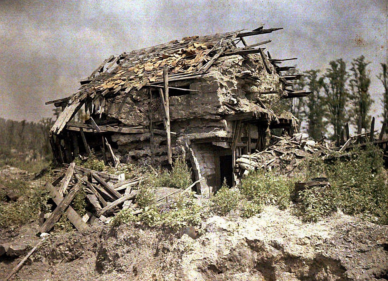 Missy-sur-Aisne, França, 1917 (autocrômico) de Fernand Cuville