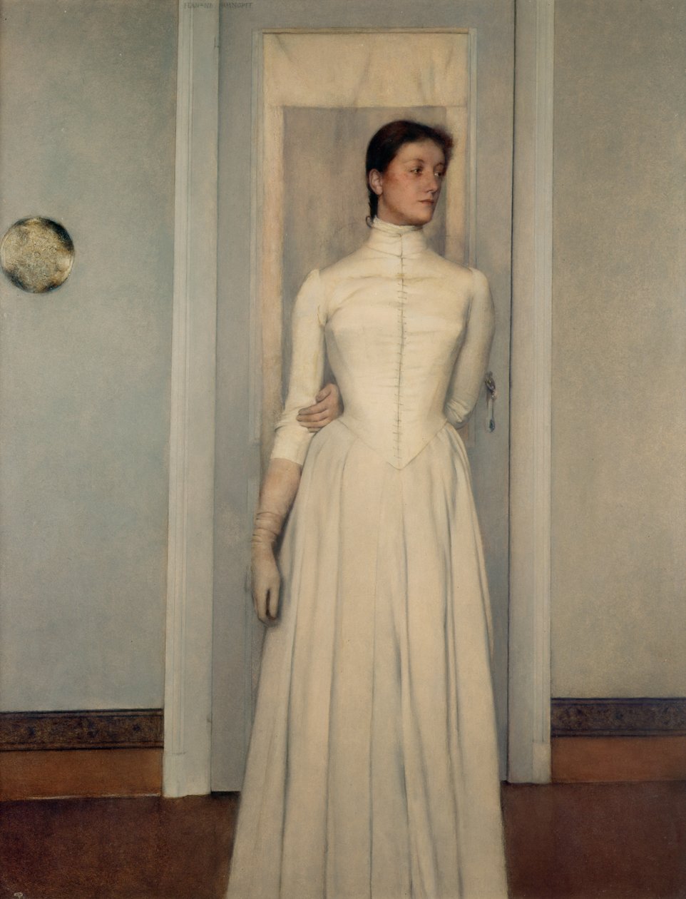 Retrato da irmã do artista, Marguerite Khnopff de Fernand Khnopff