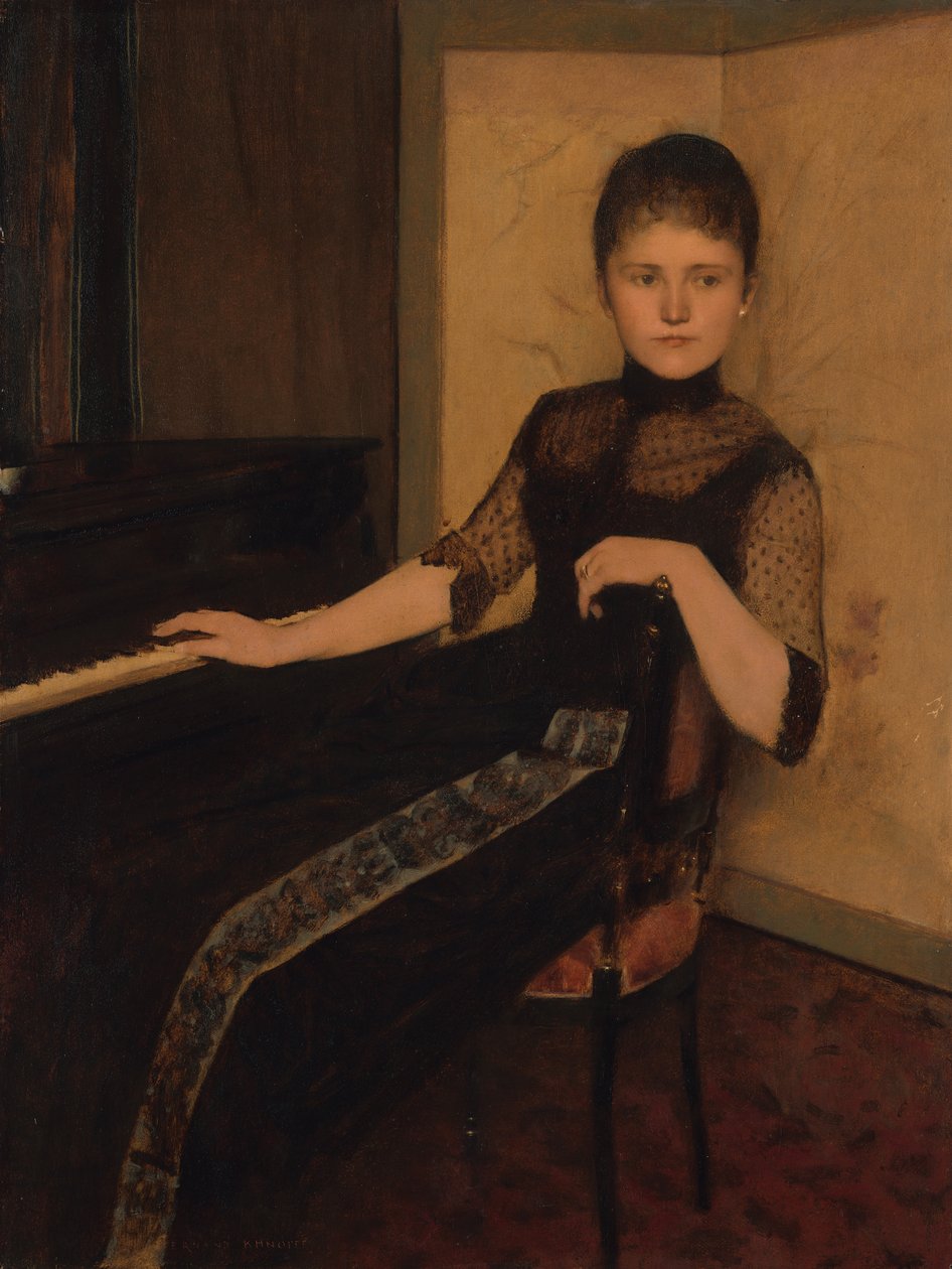 Retrato da dama Maria Francisca Louisa Dommer van Poldersveldt de Fernand Khnopff