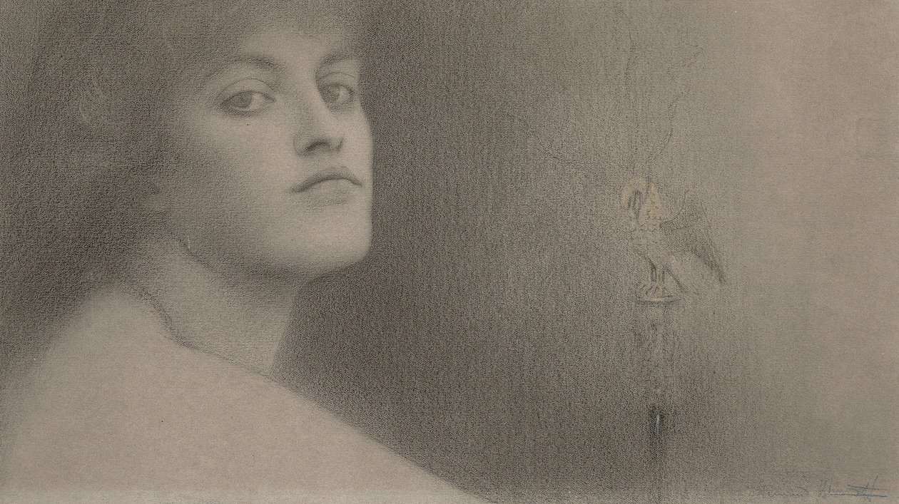 Estudo para lofrande (A Oferta), 1891 de Fernand Khnopff