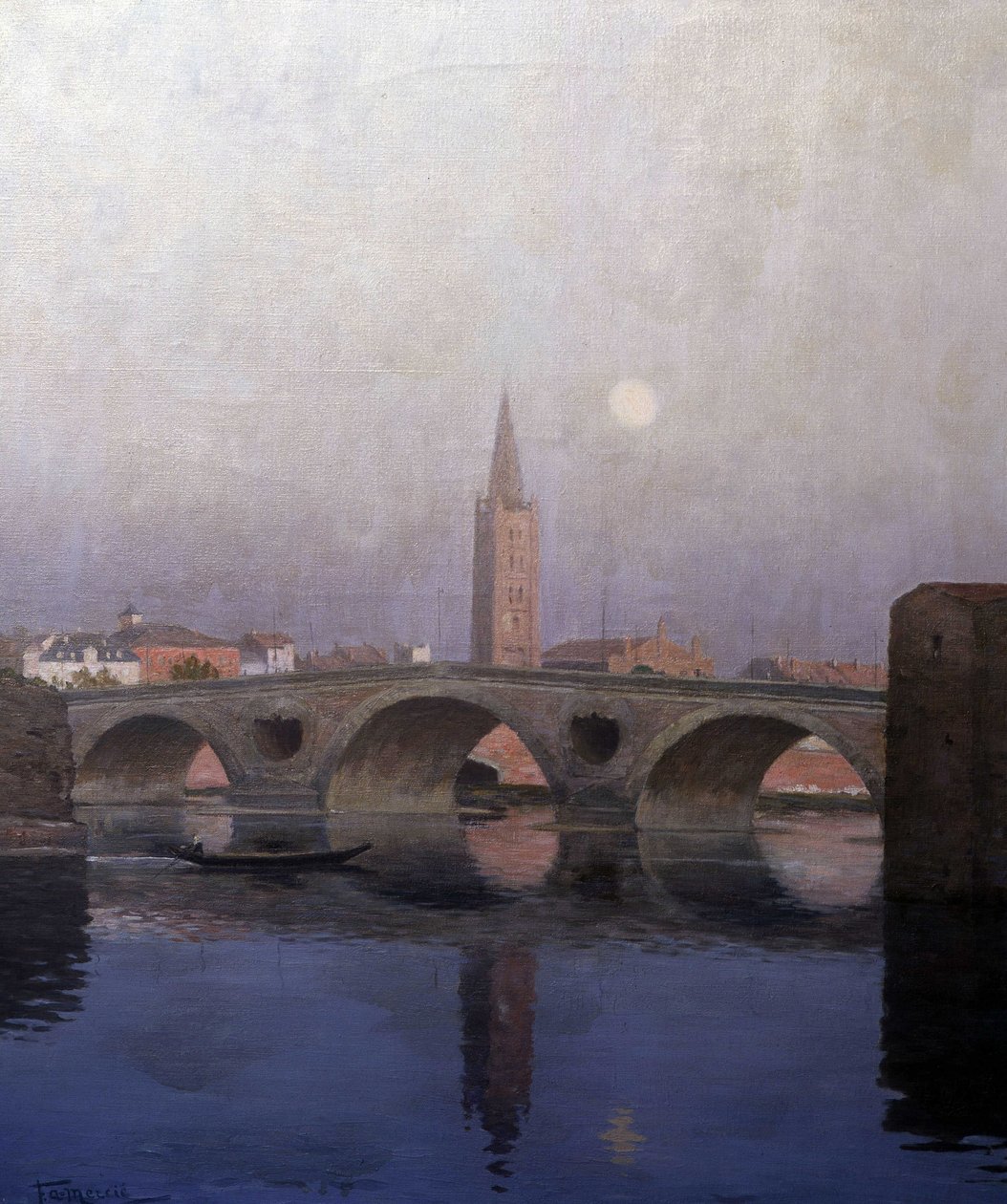 Le Pont Neuf em Toulouse, início do século XX (pintura) de Fernand Antonin Mercié