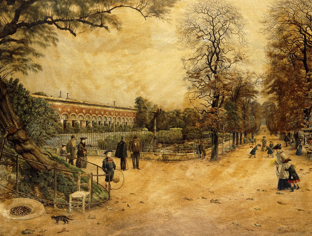 Jardins de Luxemburgo, Paris, 1904 de Fernand Auguste Besnier