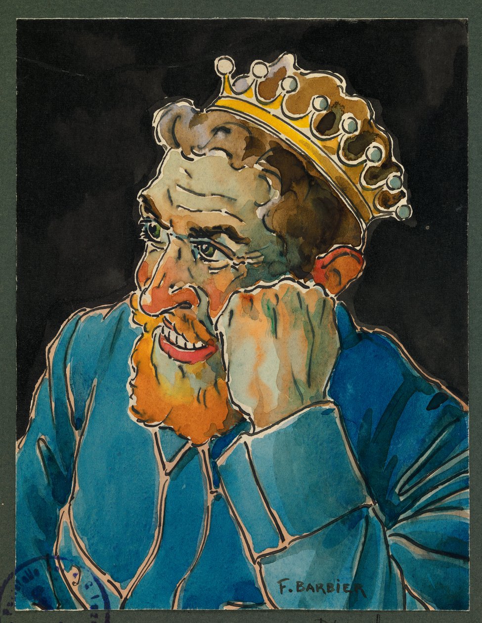 Retrato de Delatroche, cozinheiro de campo, Gustrow de Fernand Barbier