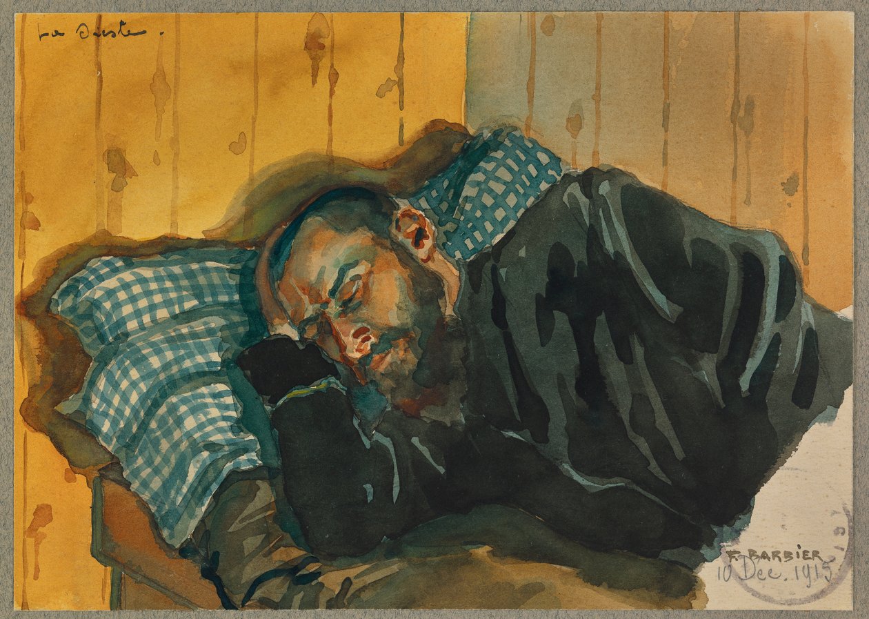 Retrato de Lavissiere a dormir a sesta, Gustrow de Fernand Barbier
