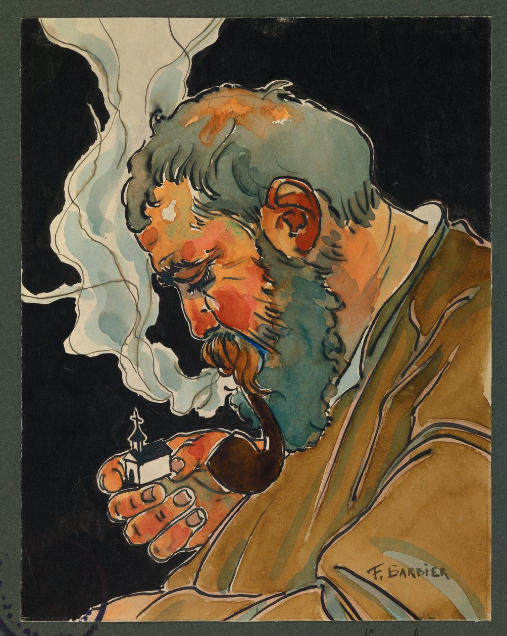Prisioneiro Liard como beadle, Gustrow de Fernand Barbier