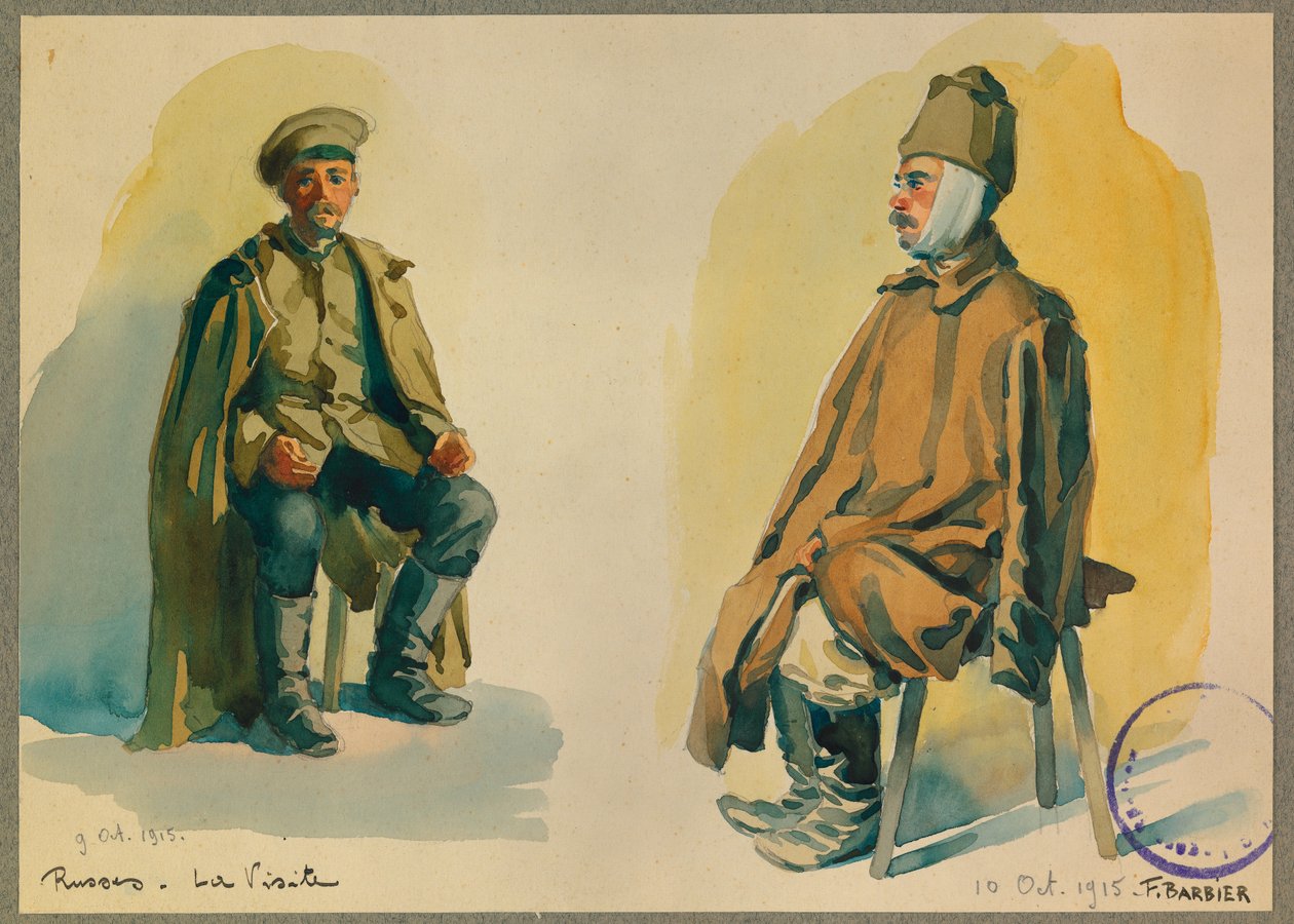 Retrato de prisioneiro russo de Fernand Barbier