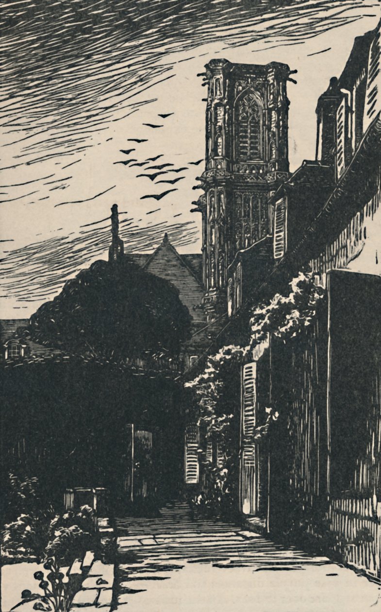 Nevers - torre da catedral, 1919 de Fernand Chalandre