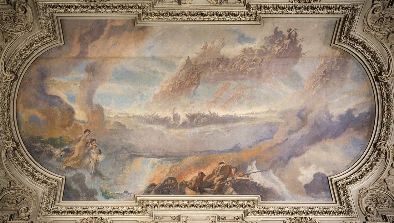 A Revolução Francesa (teto central), entre 1906 e 1911 (óleo sobre tela) de Fernand Cormon