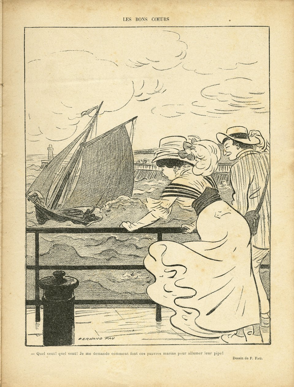 Ilustração de Fernand Fau (1858-1919) em Le Rire de Fernand Fau