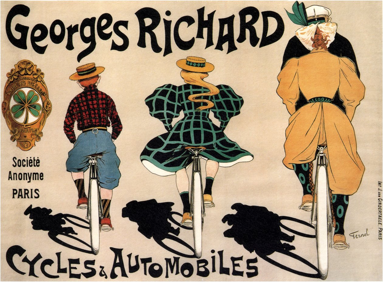 Ciclos e carros Georges Richard, 1896 de Fernand Fernel