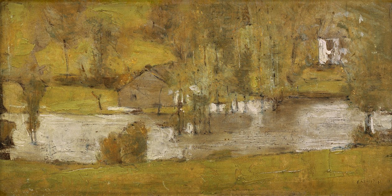 Um Fosset; La Crue, 1881 de Fernand Khnopff