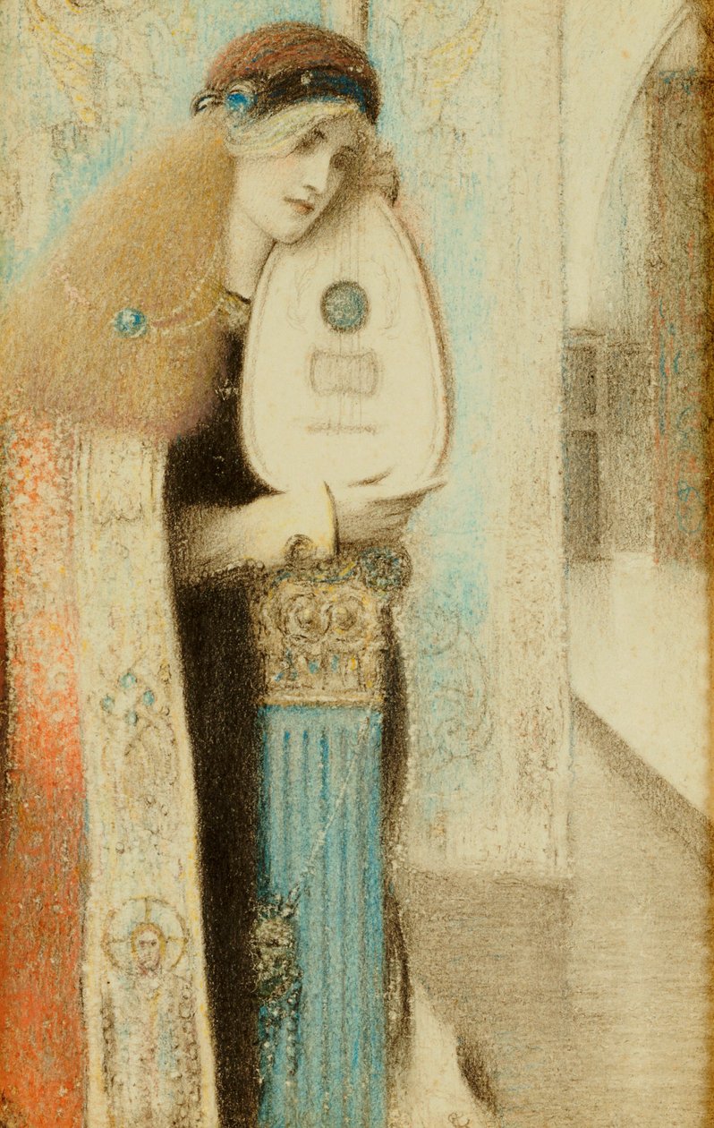 Um músico, c.1899 de Fernand Khnopff