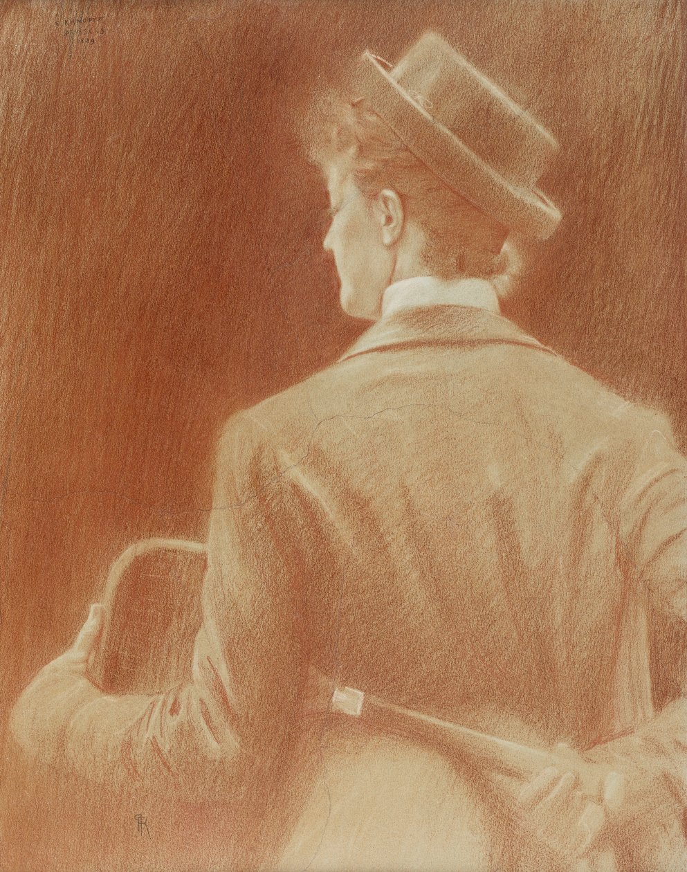 Um tenista; Estudo para "Memórias"; Um tenista; Estudo para "Memórias", 1889 de Fernand Khnopff