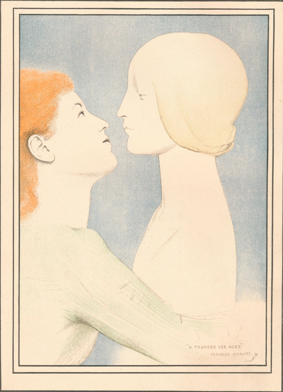 A Travers Les Ages, c1895 de Fernand Khnopff
