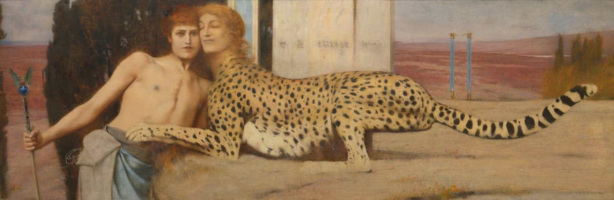 Carícias, 1896 de Fernand Khnopff