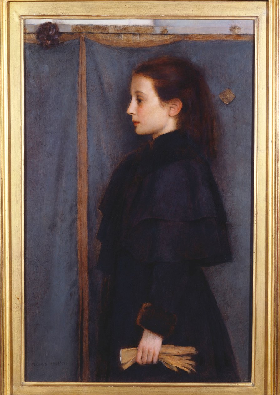 Retrato de Jeanne de Bauer, 1890 de Fernand Khnopff