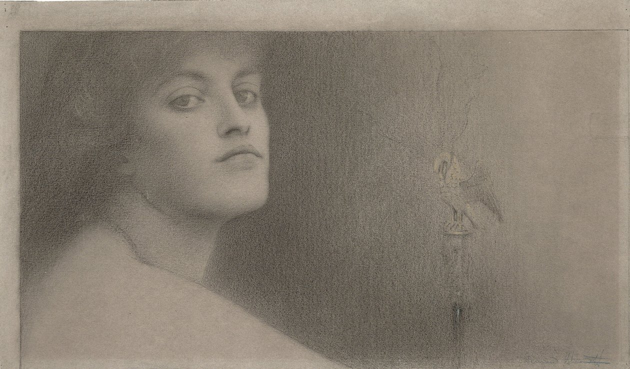 Estudo para lOffrande A Oferta, 1891 de Fernand Khnopff