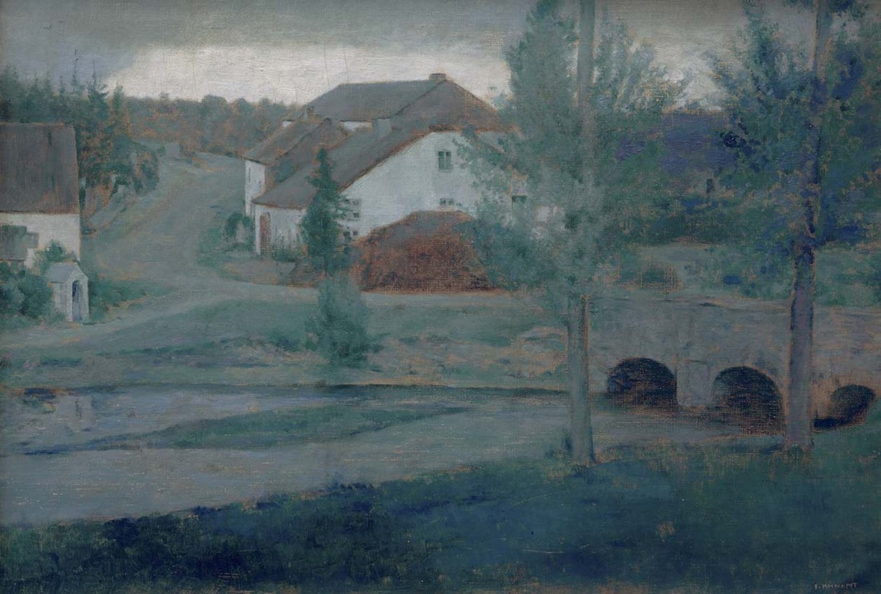 A entrada para a vila, 1885. de Fernand Khnopff