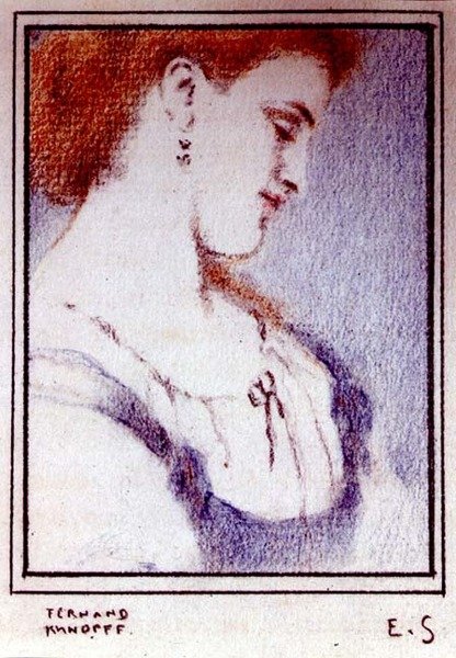 Os Pensamentos de Eugene Smits de Fernand Khnopff