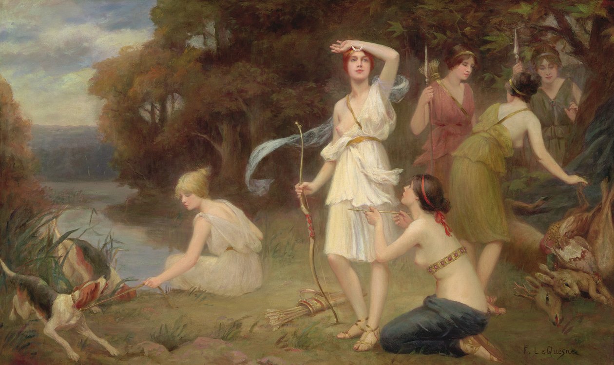 Diana e suas donzelas de caça de Fernand Le Quesne