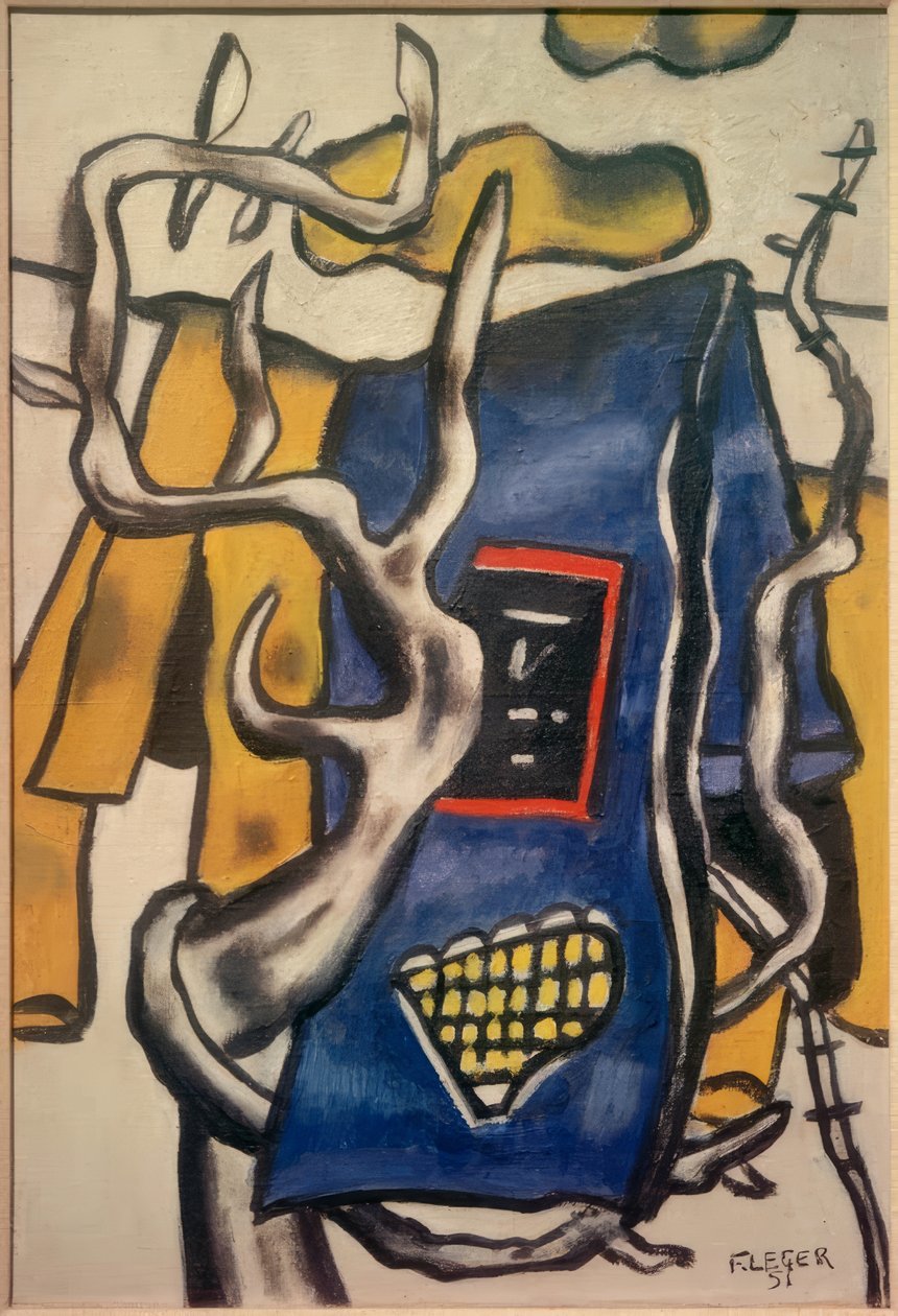Céu azul na paisagem de Fernand Leger