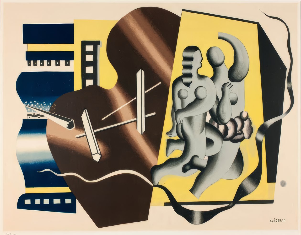 Composição com duas bailarinas de Fernand Leger