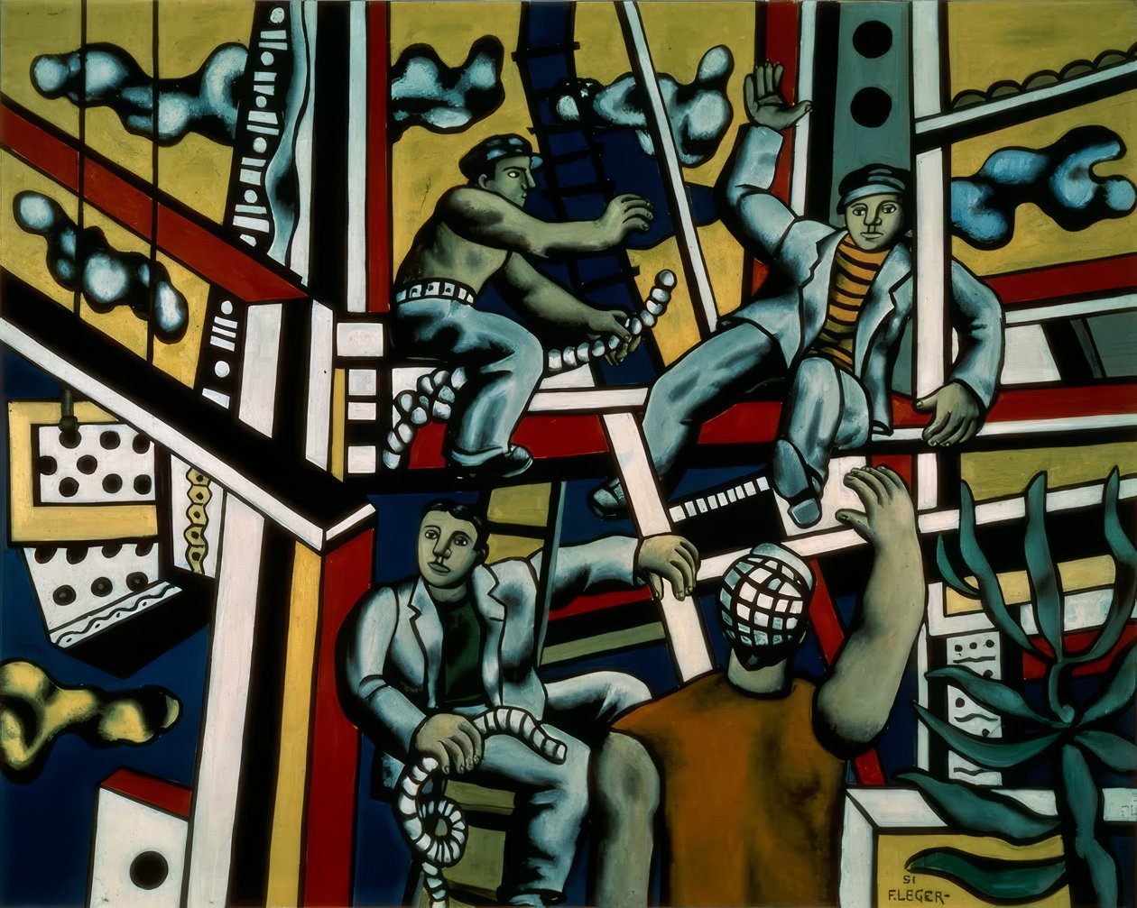 Os trabalhadores da construção civil de Fernand Leger
