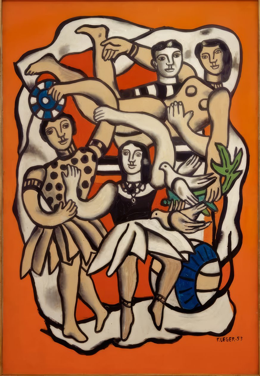 As dançarinas com pássaros de Fernand Leger