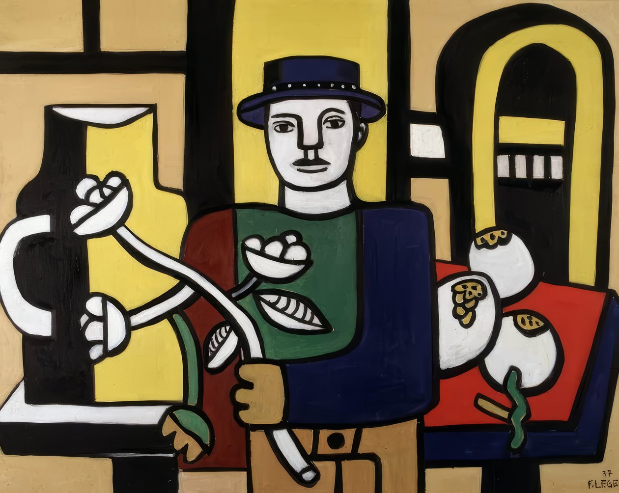 O Homem do Chapéu Azul de Fernand Leger