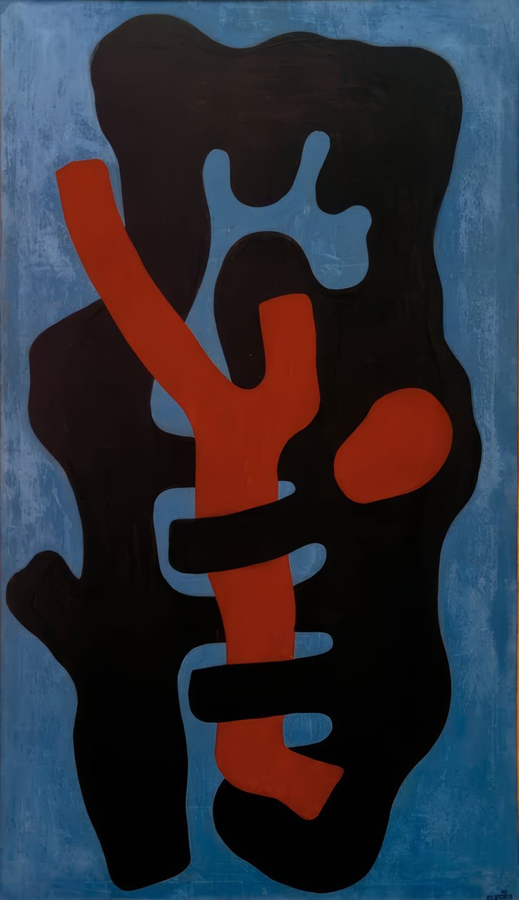 Elementos sobre fundo azul de Fernand Leger