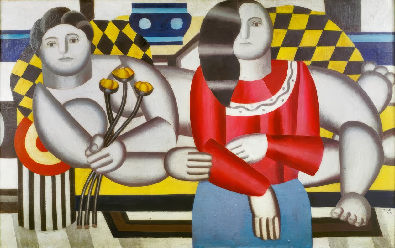 «Femme tenant des fleurs» (Mulher segurando flores) de Fernand Leger