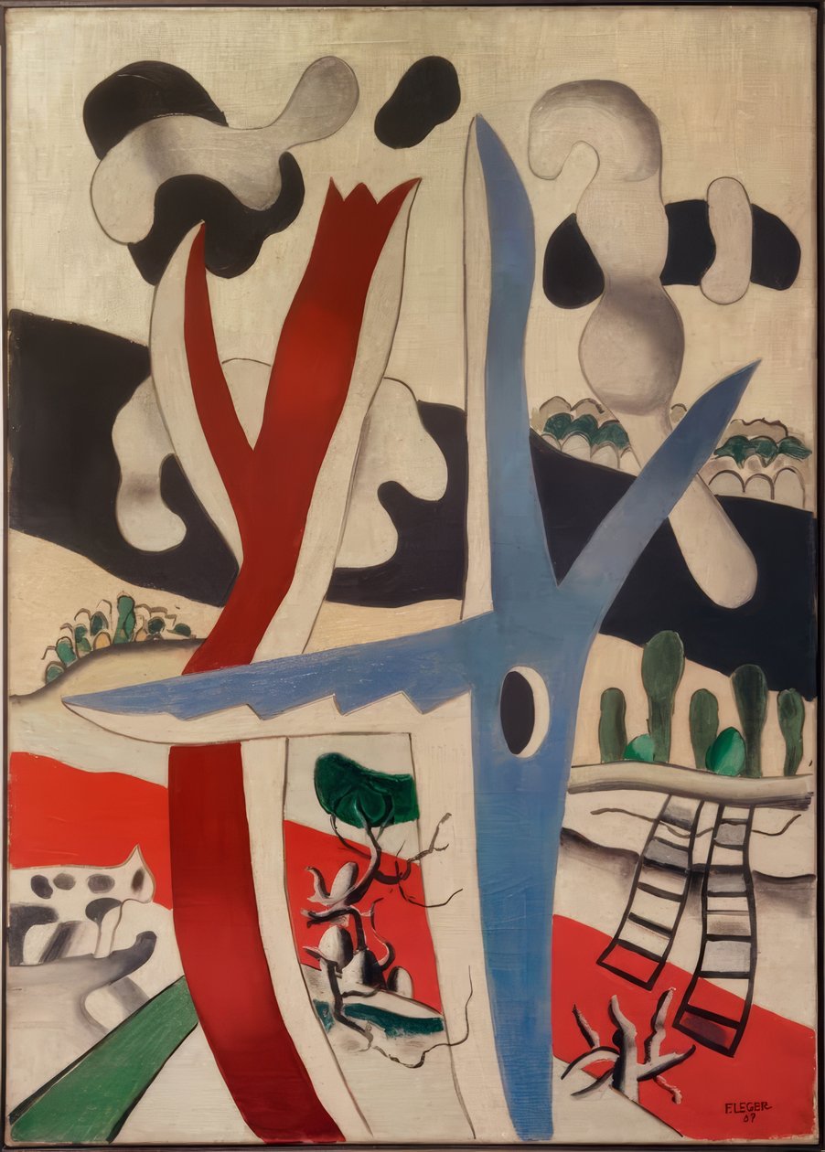 Paisagem com árvore azul de Fernand Leger