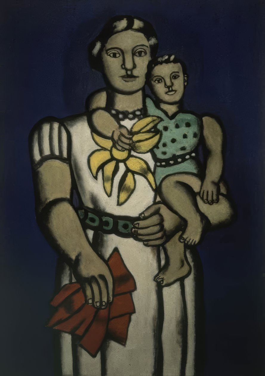 MULHER COM O FILHO NOS BRAÇOS de Fernand Leger