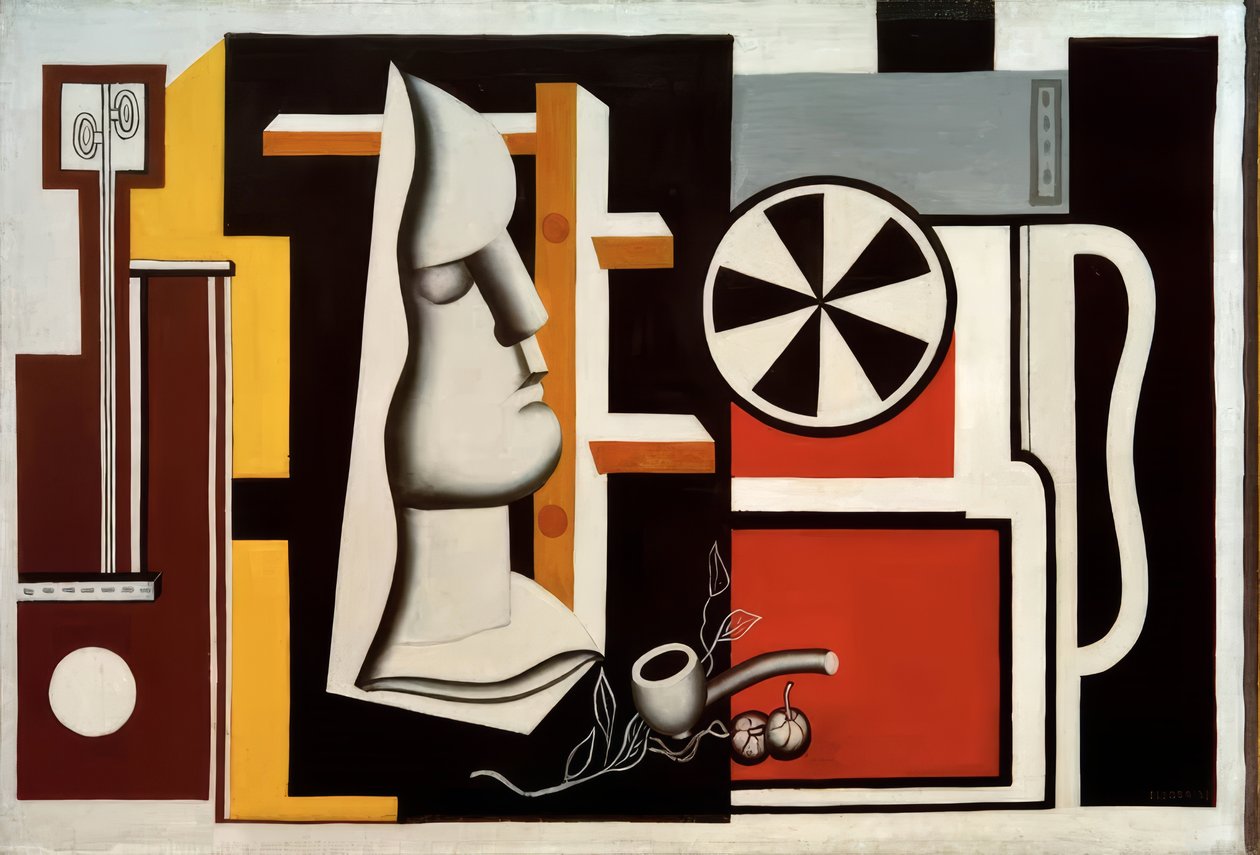 Natureza morta com máscara de gesso de Fernand Leger