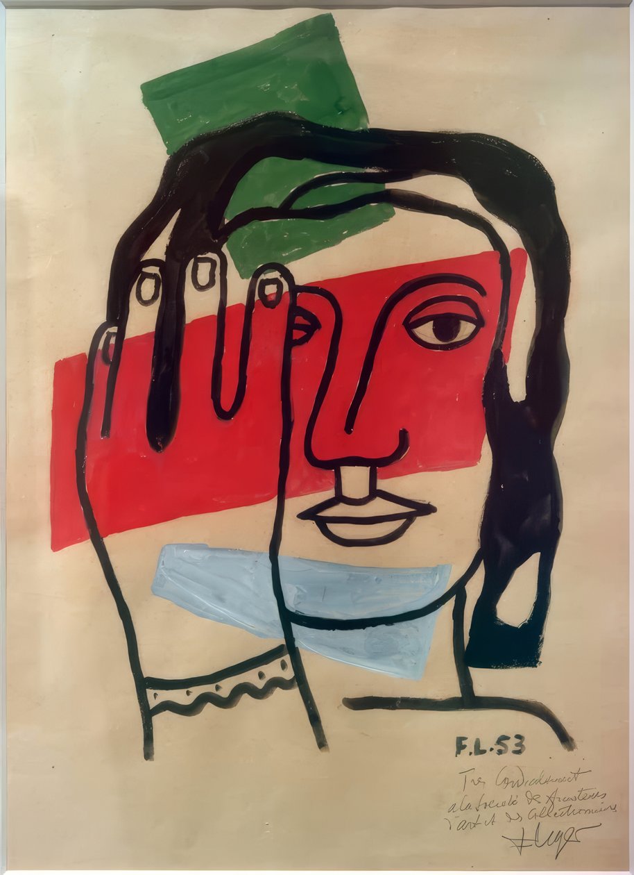 "Cabeça de Mulher (Frauenkopf)" de Fernand Leger