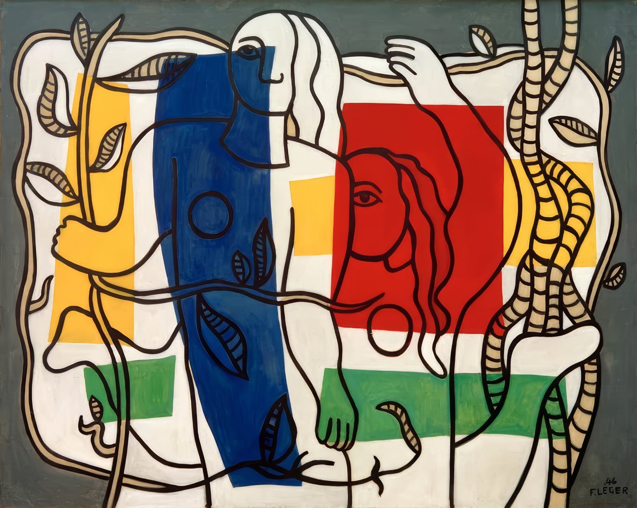 Duas mulheres com flores de Fernand Leger