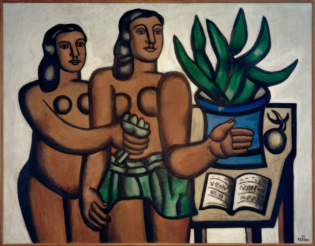 Duas mulheres com vaso azul de Fernand Leger