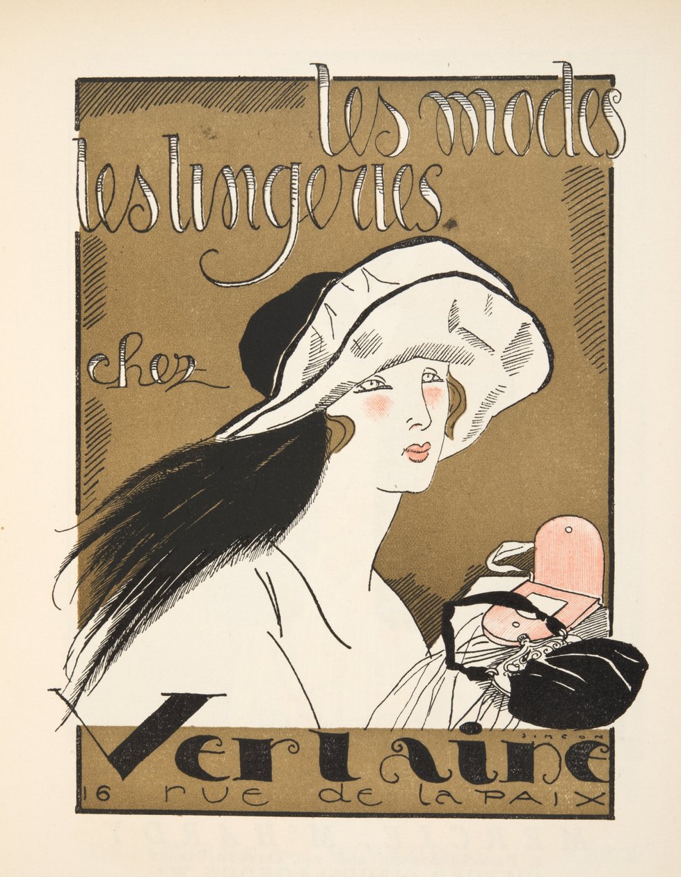 Anúncio para Verlaine, da Bon Ton Gazette, pub. 1920 (estêncil) de Fernand Siméon