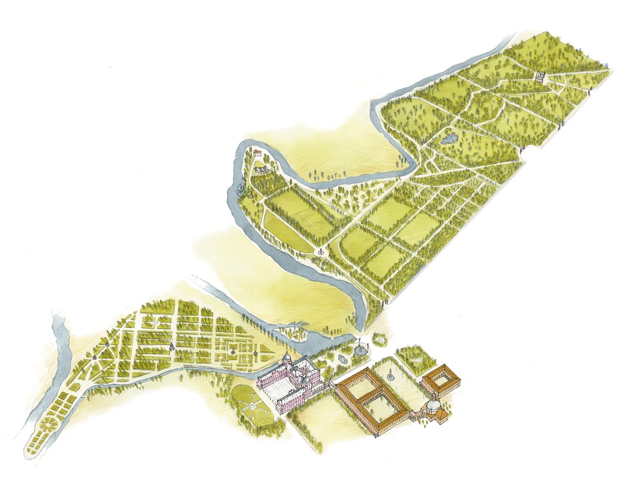 Palácio Real e jardins. Aranjuez, Espanha de Fernando Aznar Cenamor