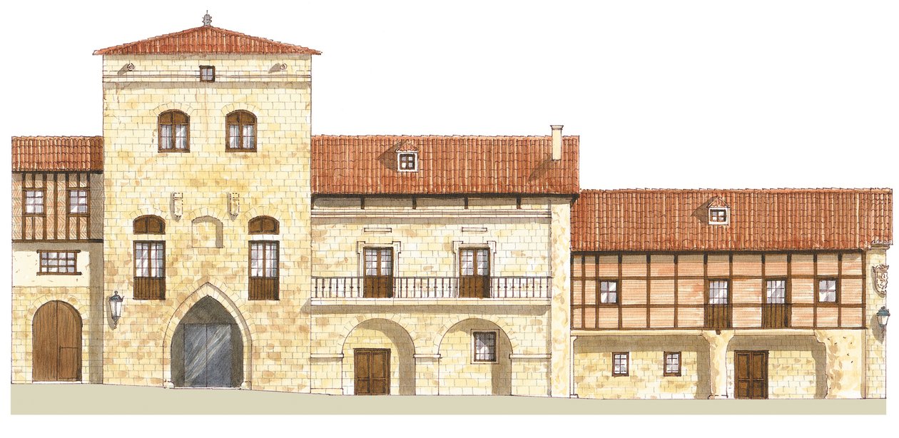 Casas tradicionais. Santillana del Mar, Cantábria, Espanha de Fernando Aznar Cenamor