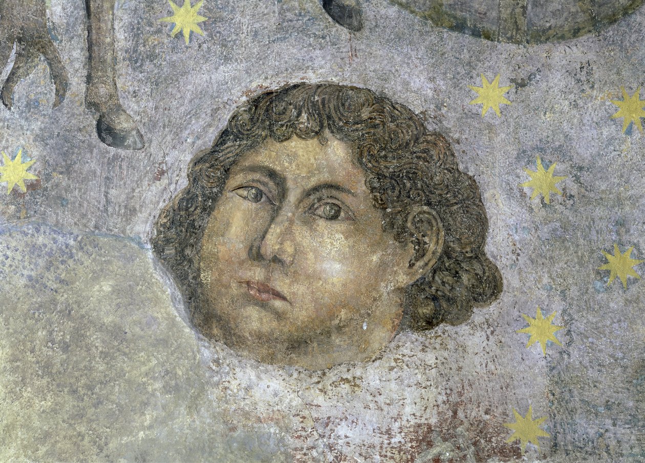 Um dos Quatro Ventos, detalhe da abóbada do &39;Cielo de Salamanca&39;, c.1480-90 de Fernando Gallego