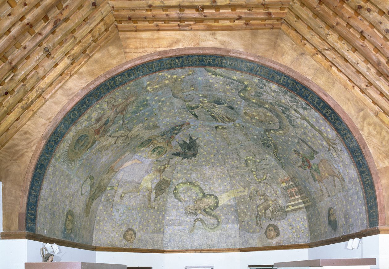 Vista da abóbada representando o &39;Cielo de Salamanca&39;, c.1480-90 de Fernando Gallego