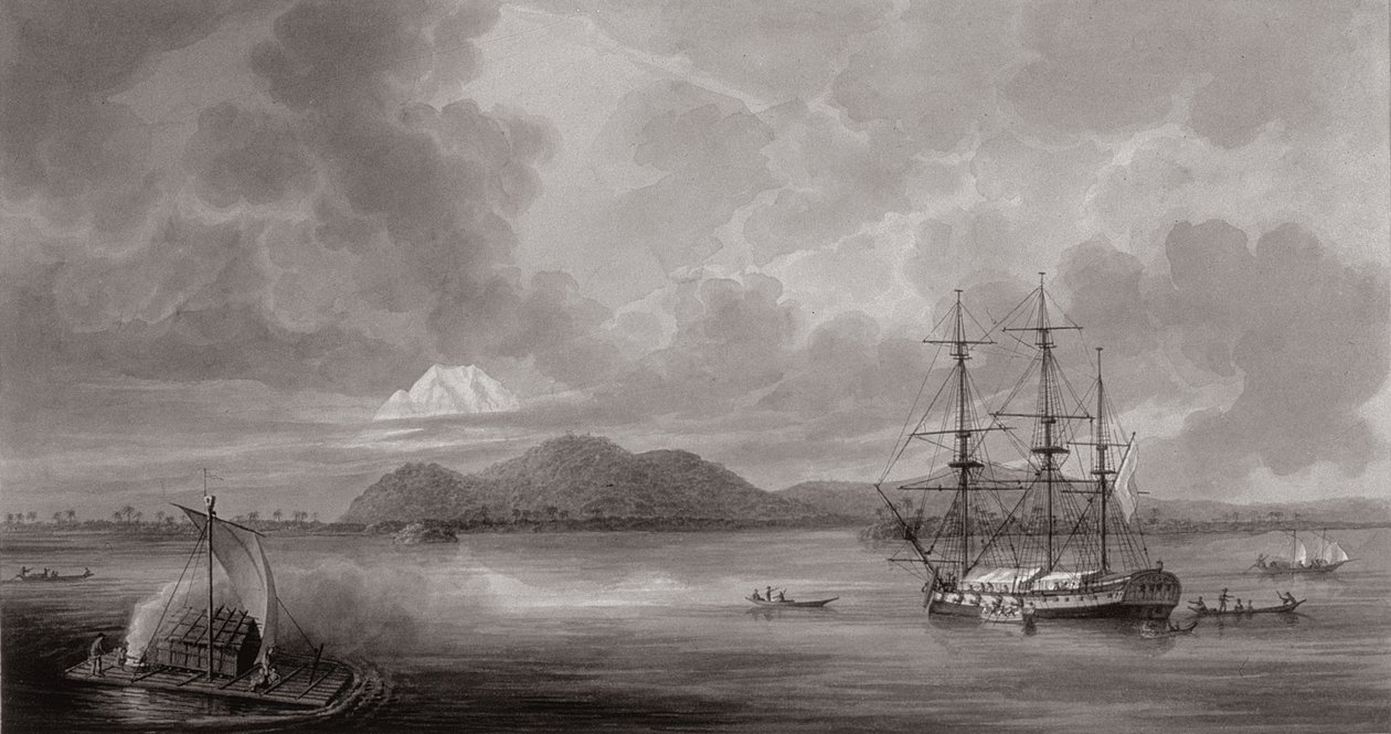 Vista do Rio de Manila (litografia) de Fernando Brambila