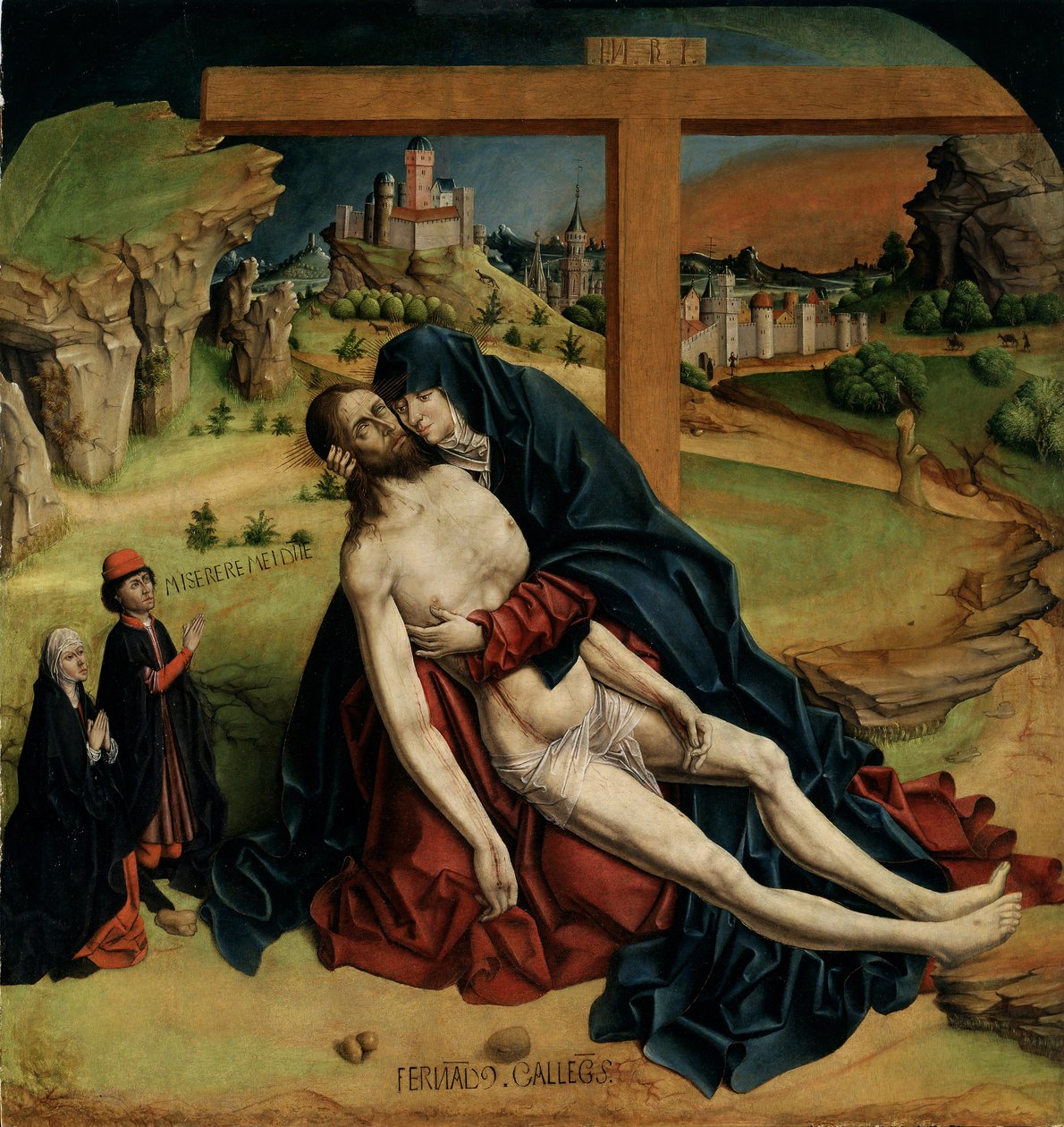 Pietà, 1465-1470 de Fernando Gallego