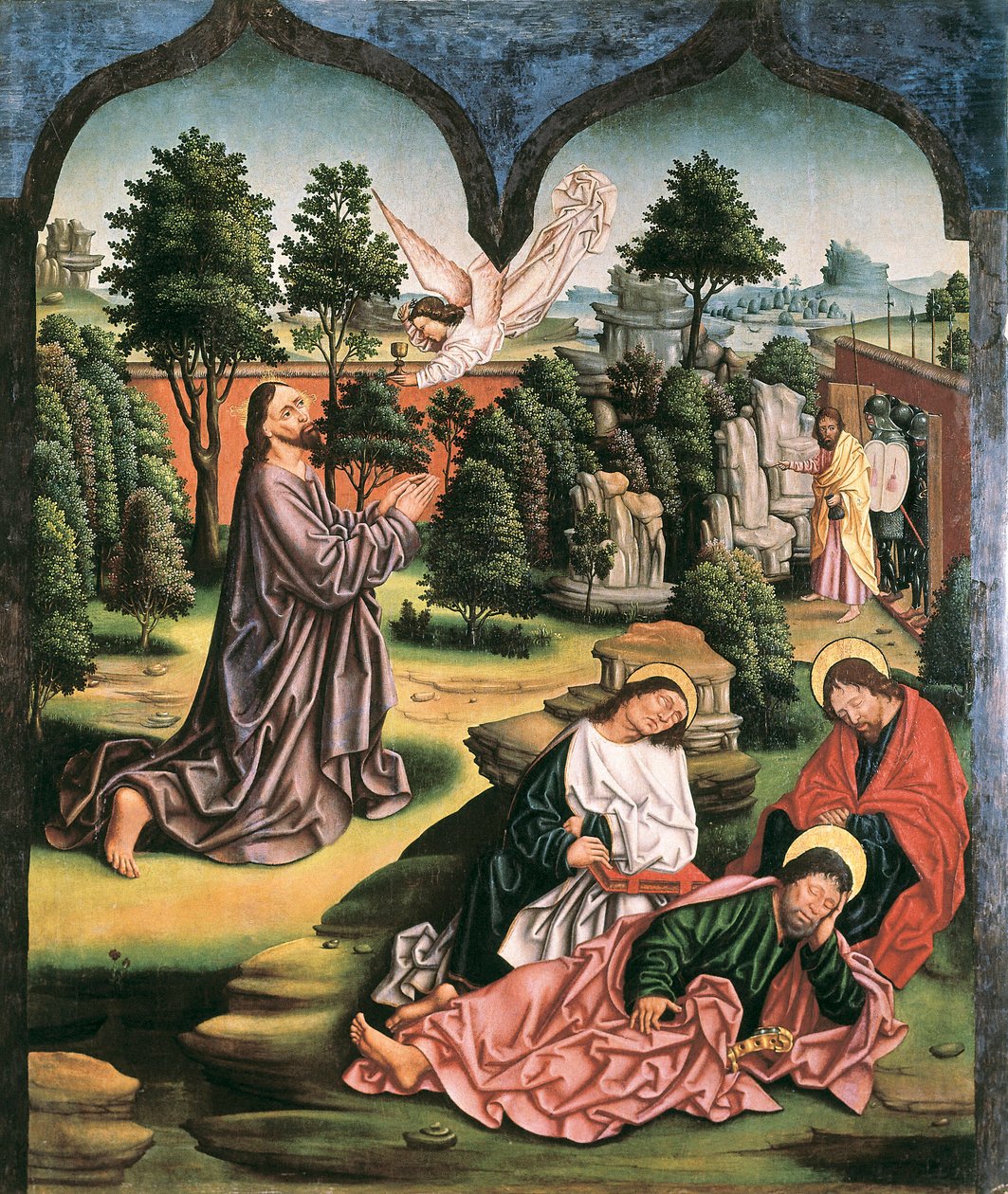 Oração no Jardim das Oliveiras, pintura de Fernando Gallego de Fernando Gallego