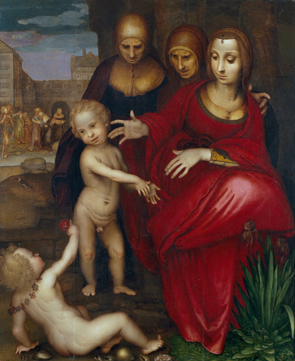 Santa Ana, a Virgem, Santa Isabel, São João e o Menino Jesus de Fernando Yanez de Almedina