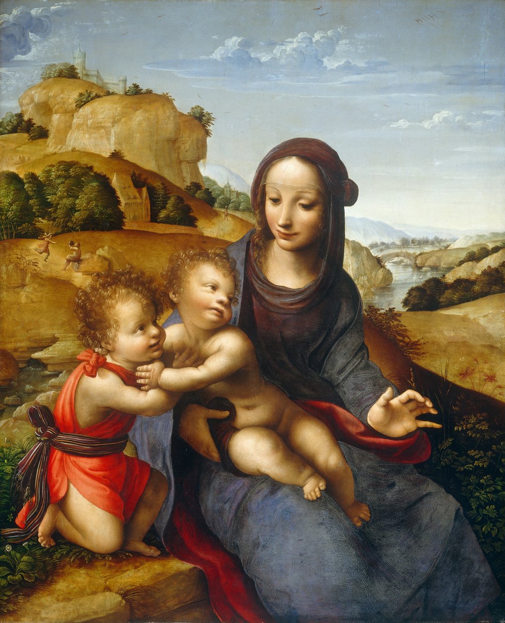 Madona e Menino com o Menino São João de Fernando Yáñez de la Almedina