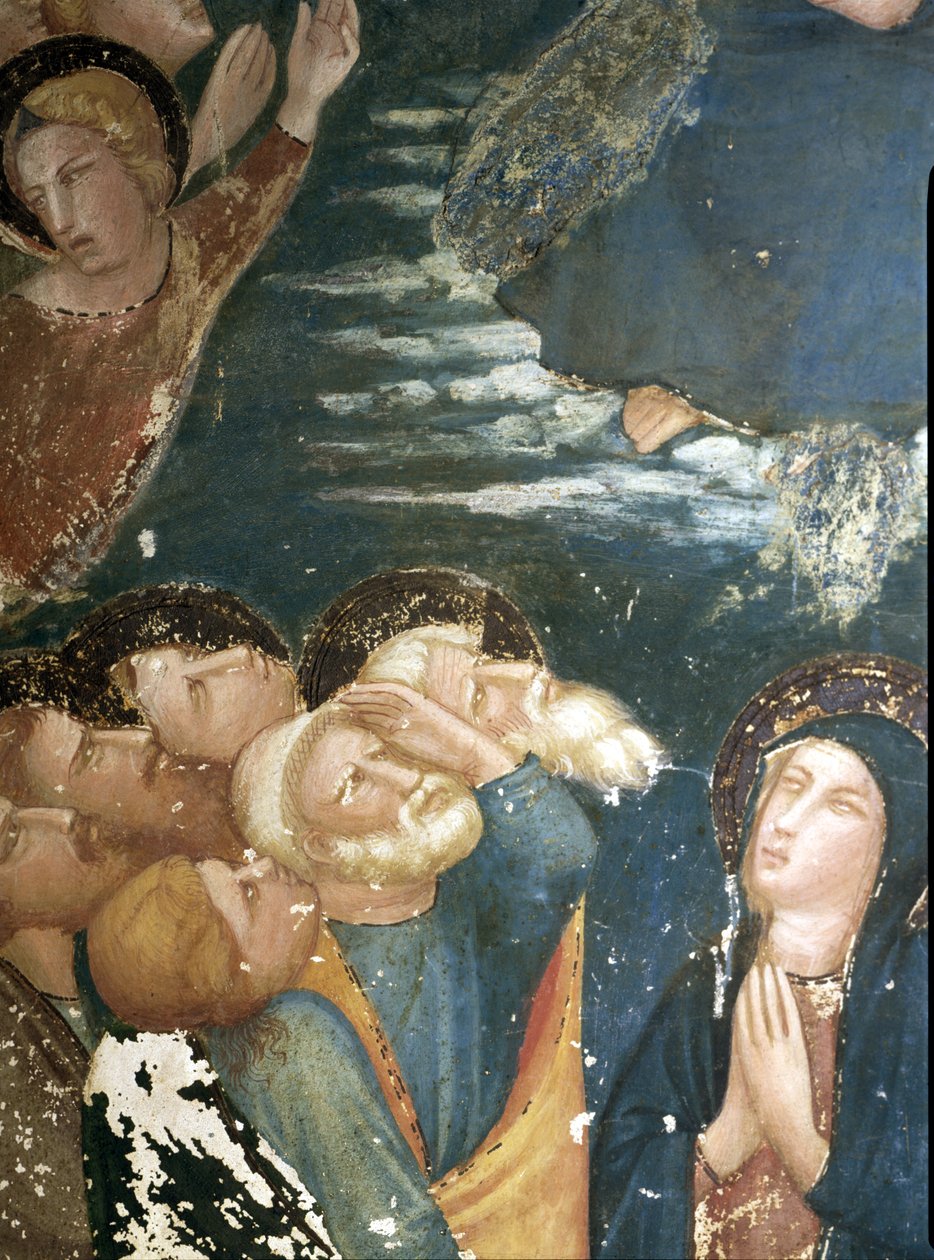 Ascensão de Jesus ao céu, pormenor de Ferrer Bassa